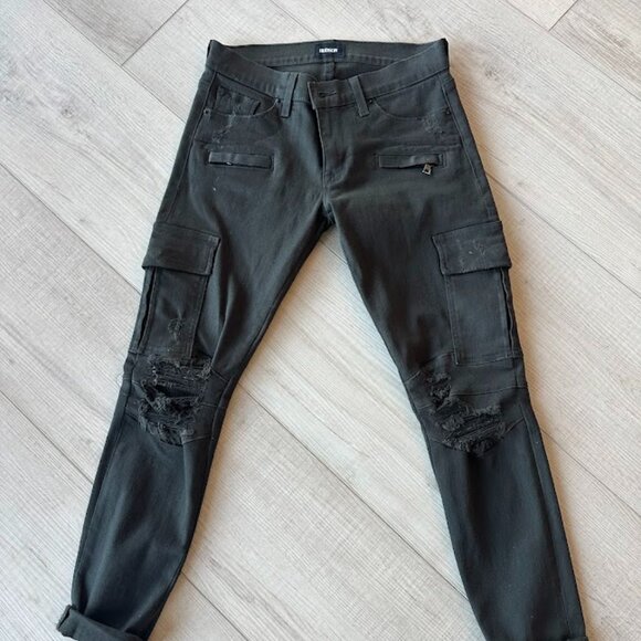 Hudson Jeans Women's Skinny Jeans in Dark Olive - Picture 1 of 5